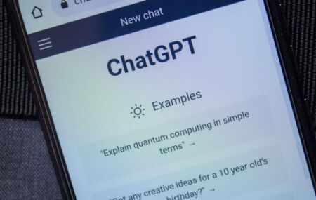 ChatGPT em um celular. 