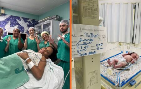 Parto de mulher surda. 