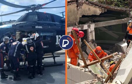 Homem resgatado em desabamento em Olinda teve corpo queimado e n&atilde;o resistiu.