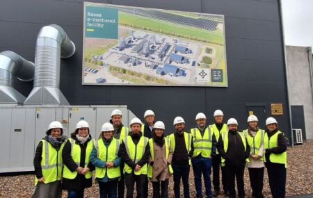 Raquel Lyra visita planta da European Energye e destaca f&aacute;brica que ser&aacute; instalada em Suape.