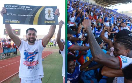 Cabo Verde est&aacute; classificado para a Copa do Mundo. 