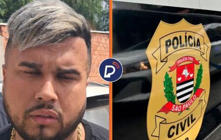 "Cris Brown", no momento da pris&atilde;o e carro da PCSP.