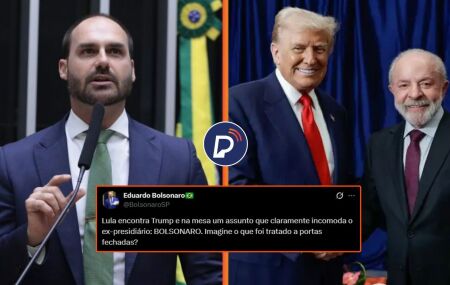 Eduardo Bolsonaro, Trump e Lula.