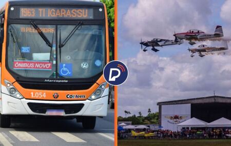 &Ocirc;nibus TI - Igarassu e evento de avia&ccedil;&atilde;o.