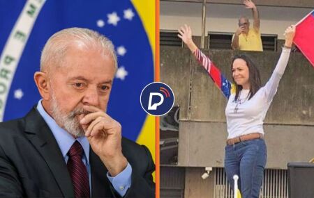 Lula e Mar&iacute;a Corina Machado. 