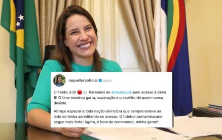 Governadora Raquel Lyra celebra acesso do N&aacute;utico.