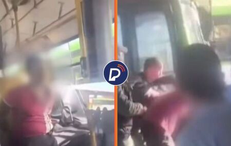 Momento em que homem &eacute; detido pela pol&iacute;cia.