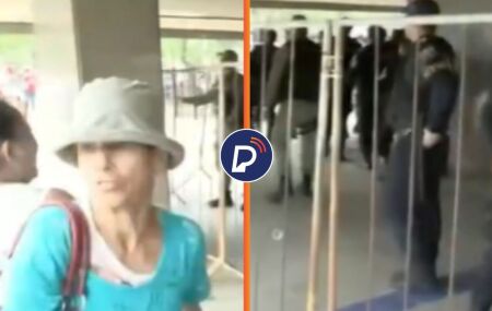 Momento em que idosa faz confus&atilde;o com GCM.