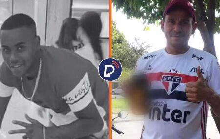 Jovem que foi morto e agressor.