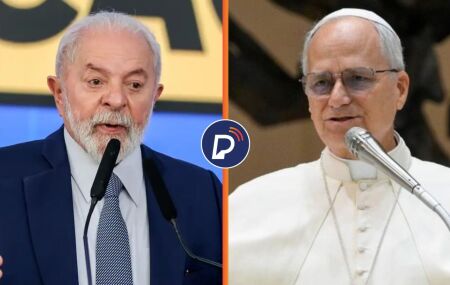 Lula e Papa Le&atilde;o.