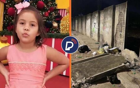 Menina foi atingida por muro de concreto do Metr&ocirc; do Recife.