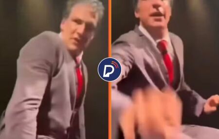 Momento que Mateus Solano derruba celular.