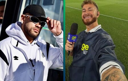 Neymar explica mal entendido com equipe do GE TV.