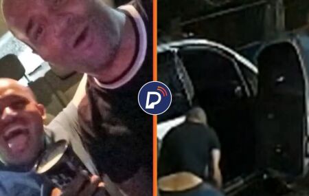 PMs em foto juntos e momento da troca de tiros.