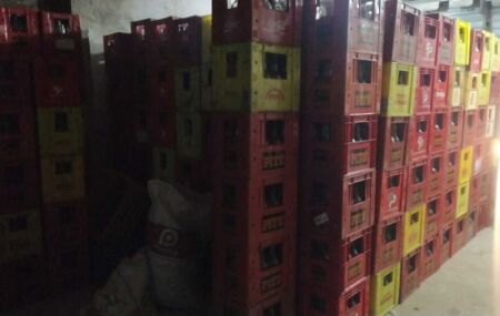 Carga apreendida pela pol&iacute;cia em Garanhuns.