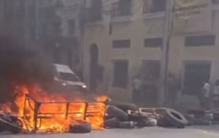 Protesto no Centro do Recife.