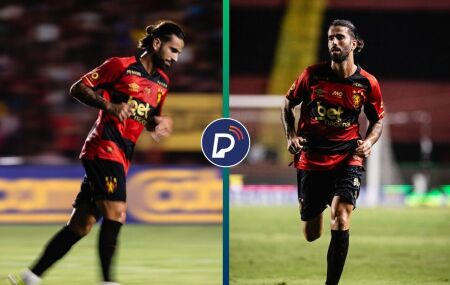 S&eacute;rgio Oliveira em a&ccedil;&atilde;o con a camisa do Sport pelo Brasileir&atilde;o. Atleta deve sair do clube.