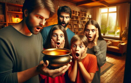 Fam&iacute;lia descobre tigela da dinastia Song em venda de garagem. 