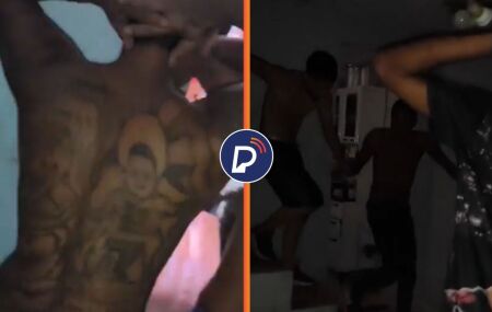 Traficantes do CV sendo filmados sendo detidos.