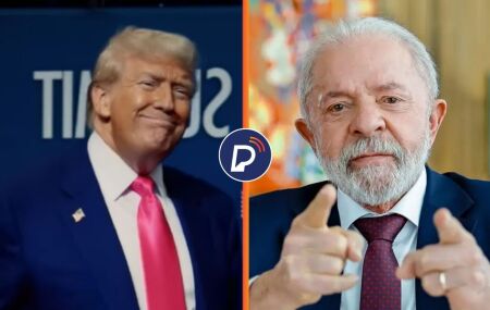 Trump e Lula. 