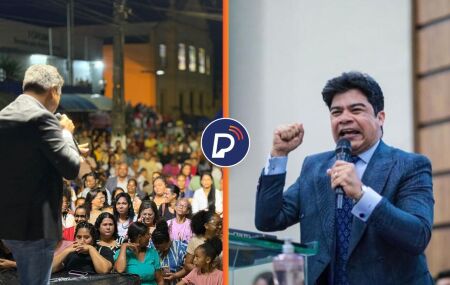 Pastor em prega&ccedil;&atilde;o e Joel da Harpa.