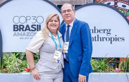 Prefeito do Jaboat&atilde;o dos Guararapes, Mano Medeiros, no C40 World Mayors Summit 2025.