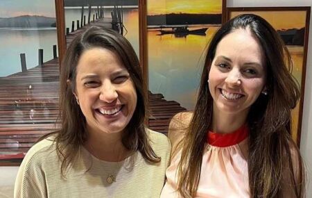 Governadora Raquel Lyra ao lado da prefeita de Lagoa Grande, Catharina Garziera.