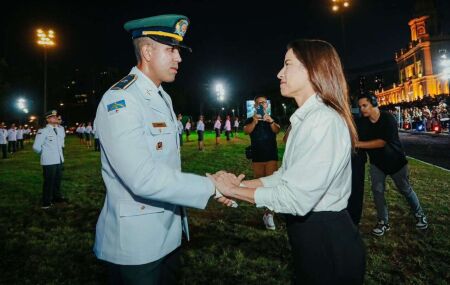 Governadora Raquel Lyra comanda formatura de novos oficiais da Pol&iacute;cia Militar de Pernambuco.
