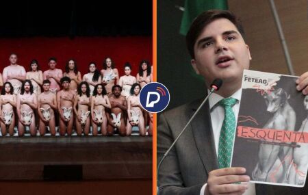 Alef Collins critica espet&aacute;culo com nudes no Parque Dona Lindu.