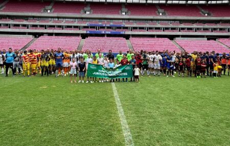 Participantes de evento esportivo na Arena de Pernambuco.