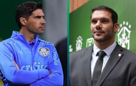 Presidente da CBF detona postura de Abel Ferreira sobre arbitragem: "Quando favorece, ningu&eacute;m fala"