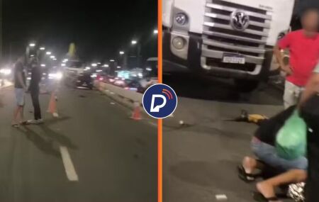 Acidente no viaduto Capit&atilde;o Temudo, no Recife, onde casal morreu.