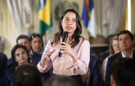 Governadora Raquel Lyra no Pal&aacute;cio do Campo das Princesas.