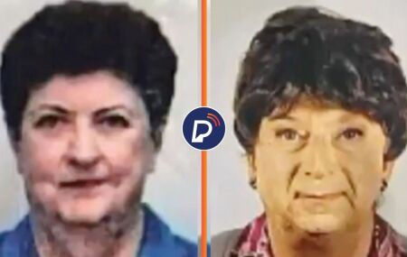 Imagem da mulher e filho usando maquiagem e peruca.