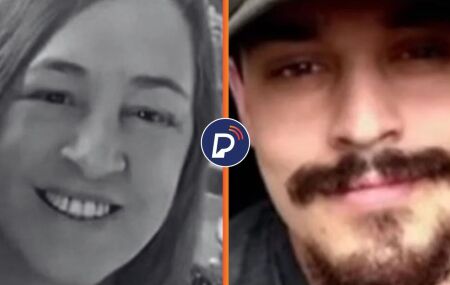 M&atilde;e professora que foi morta e filho acusado do crime.