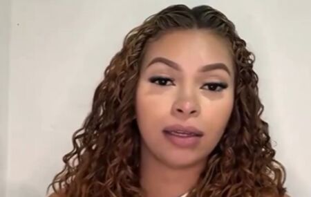 Maria Eduarda, conhecida como "Pen&eacute;lope", em pronunciamento.