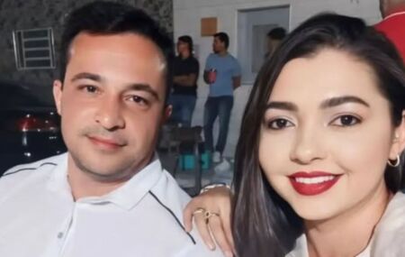 Juiz de Ouricuri ao lado da esposa Maria Nat&aacute;lia, autora do disparo.