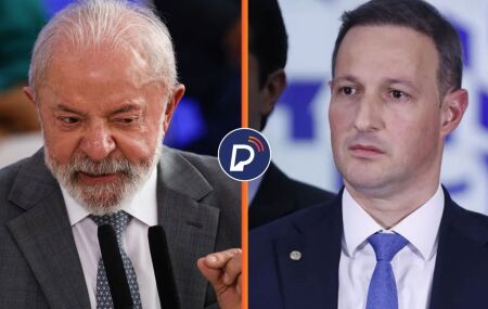 Lula e Guilherme Derrite, relator do PL Antifac&ccedil;&atilde;o.