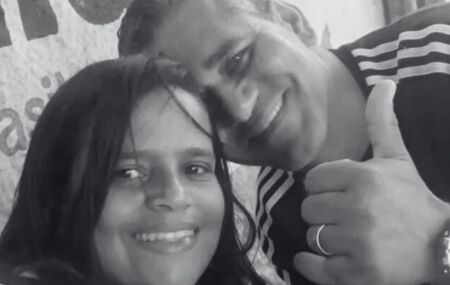 Mulher e ex-companheiro, suspeito de ter cometido o assassinato.