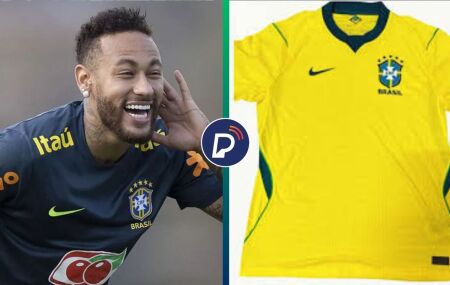 Suposto novo uniforme da Sele&ccedil;&atilde;o Brasileira para a Copa de 2026.