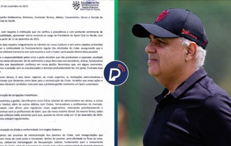 Of&iacute;cio enviado ao Conselho Deliberativo por Yuri Rom&atilde;o, presidente do Sport.