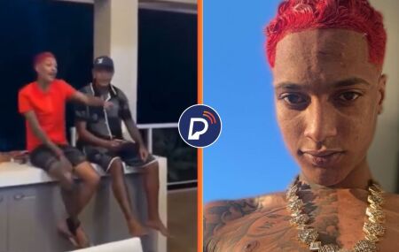 Rapper Oruam chama aten&ccedil;&atilde;o ao cantar m&uacute;sica gospel ao lado de amigos