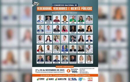 Palestrantes do Congresso de Vereadores.