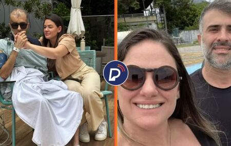 Registros do policial e esposa antes e depois dos tiros em helic&oacute;ptero.