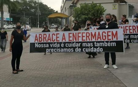 Protesto da enfermagem.