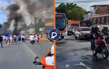 Protesto no Janga, em Paulista.