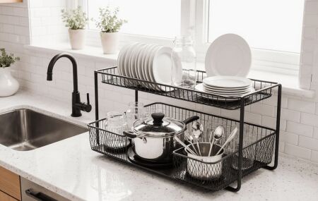 Descubra os separadores verticais para pratos, organiza tudo e ainda decora com estilo. 