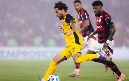 Lucas Lima, do Sport, e Emerson Royal, do Flamengo.