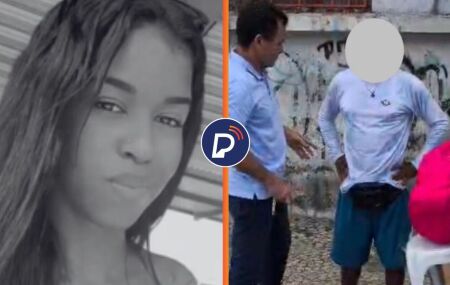 Ma&iacute;ssa Batista, jovem que foi assassinada e homem que foi preso em Salvador.