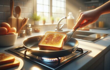 Descubra como deixar o p&atilde;o crocante por fora e macio por dentro usando apenas uma frigideira. 